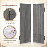 Giantex Set of 2 Shutters for Windows, Farmhouse Wall Decor, Paulownia Wood, Wall Mounted Hardware Included, Rustic Window Shutters for Outside Inside (Rustic Gray, 36'' x 13'') Giantex