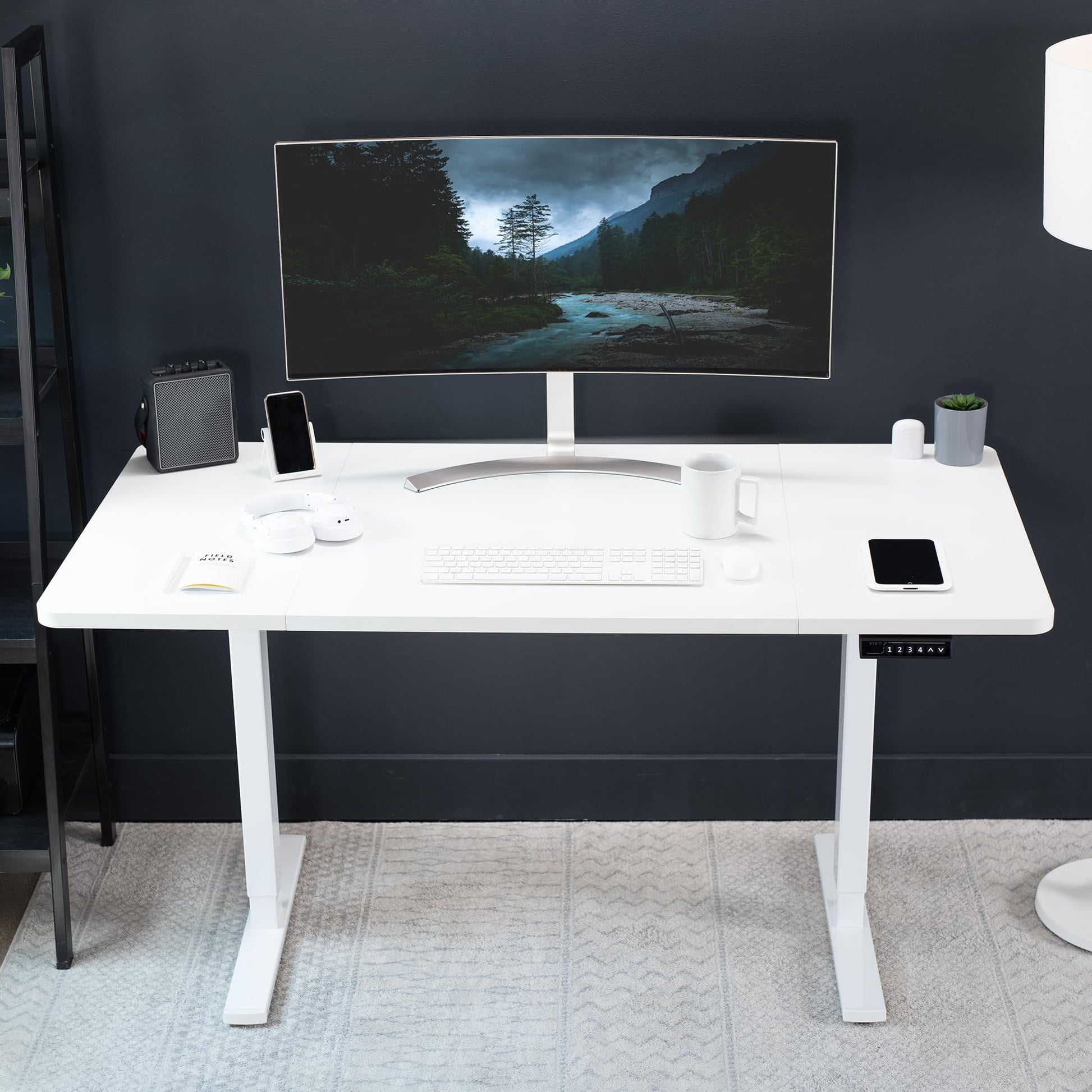 VIVO Universal 60 x 30 inch Table Top for Standard and Sit to Stand Height Adjustable Home and Office Desk Frames, White Desktop, DESK-TOP60-30W - WoodArtSupply