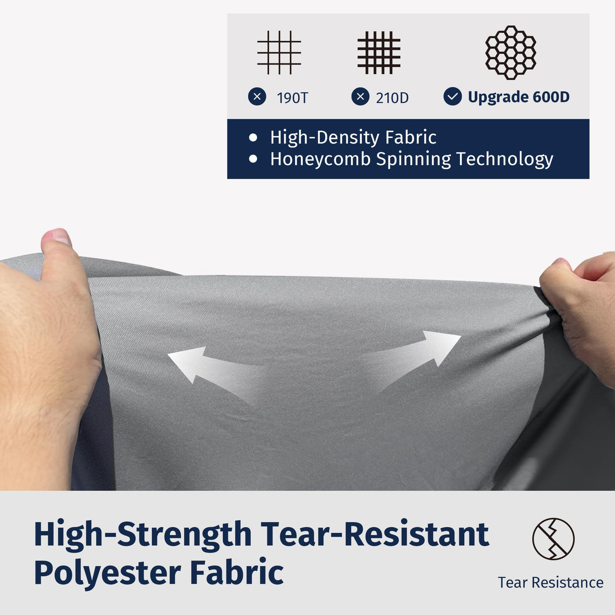 EAST OAK 4 Pieces Patio Furniture Set Cover, 600D Heavy-Duty Fabric, Waterproof, Dustproof and All-Weather Resistant, Outdoor Loveseat Cover, 2 Single Sofa Cover, Coffee Table Cover Included, Grey EAST OAK