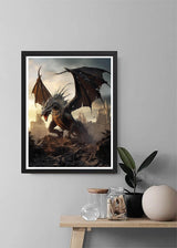 Diymood Paint by Numbers for Adults Dragon, DIY Oil Painting Mythological Acrylic Paint by Number Kits for Adults Beginner for Home Wall Decor 16x20 inch Diymood