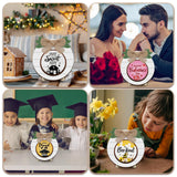 Geetery 17 Pieces Christmas Interchangeable Season Sign DIY Holiday Icons Decor with Wooden Easel Round Home Decorative with 15 Seasonal Icons Holiday Sign Set for Tabletop Fireplace Porch Decoration Geetery