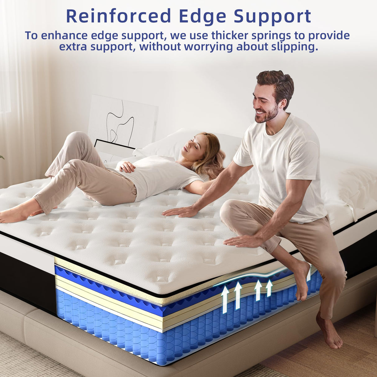VERHOPE Full Mattress, 12 Inch Full Hybrid Mattress in a Box with Memory Foam, Medium Firm, Euro Top, Reinforced Edge Support, Pressure Relief & Motion Isolation, CertiPUR-US Certified VERHOPE
