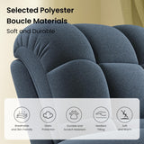 Welzona Updated Power Recliner Chair for Adults, Adjustable Electric Chair Power Reclining Sofa, USB Port, Ultra-Comfy Teddy Fleece Recliner for Living Room, Tool-Free Assembly Single Sofa, Blue Gray Welzona