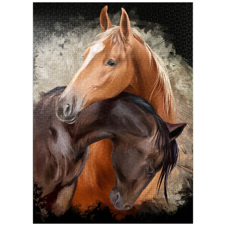 MyPuzzle Horse Hug - Premium 1000 Piece Jigsaw Puzzle - Made in USA MyPuzzle.com