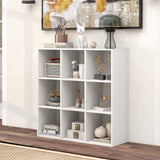 Tangkula Modern 9-Cube Wooden Bookshelf with Anti-Tipping Kits - Stylish Open Storage for Living Spaces Tangkula