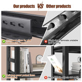 Hymnxemo 5-Tier Metal Bookshelf, Adjustable Industrial Bookcase, 72" Tall Storage Shelf for Books, CDs, Movies – Free Standing, for Office, Living Room, Bedroom Hymnxemo