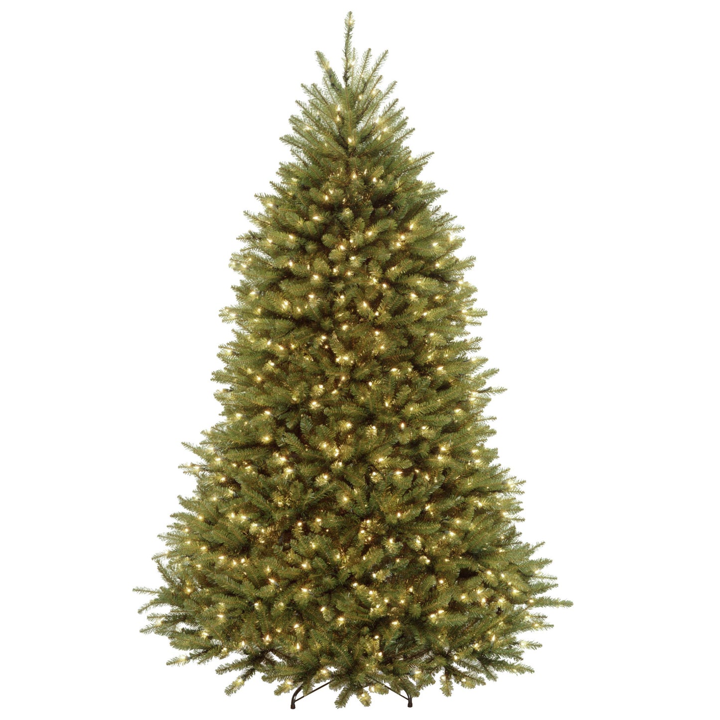 National Tree Company Pre-Lit Artificial Full Christmas Tree, Green, Dunhill Fir, Dual Color LED Lights, Includes Stand, 7.5 Feet, Dual Colored Lights