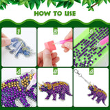 MTLEE 8 Pcs Diamond Art Keychains Kids Arts and Crafts 5D Diamond Art Kits Gem Keychains for Boys Girls Ages 8-12 DIY Gift Birthday Party(Ocean Style) MTLEE