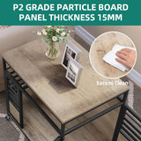 YITAHOME 39" Dog Crate Furniture with Wheels, Heavy Duty Wood Dog Cage Table with Double-Doors Chew-Resistant Farmhouse Decorative Wooden Dog Kennel Indoor for Large and Medium Dogs, Grey YITAHOME