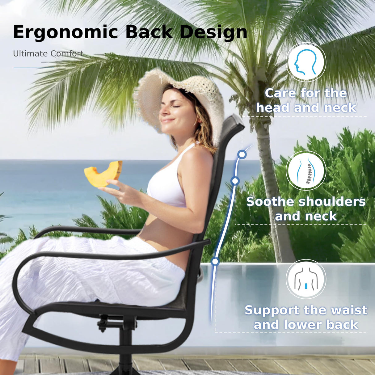 MFSTUDIO Patio Table and Chairs Set, Patio Dining Set for 8 with Umbrella Hole, 9 Piece Outdoor Patio Furniture Set for Deck/Backyard/Poolside/Garden MFSTUDIO