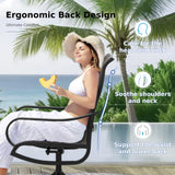 MFSTUDIO Patio Table and Chairs Set, Patio Dining Set for 8 with Umbrella Hole, 9 Piece Outdoor Patio Furniture Set for Deck/Backyard/Poolside/Garden MFSTUDIO