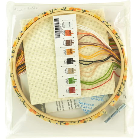 Dimensions Birdie Teacup Counted Cross Stitch Kit for Beginners, 6" Diameter, Multicolor 5 Piece Dimensions