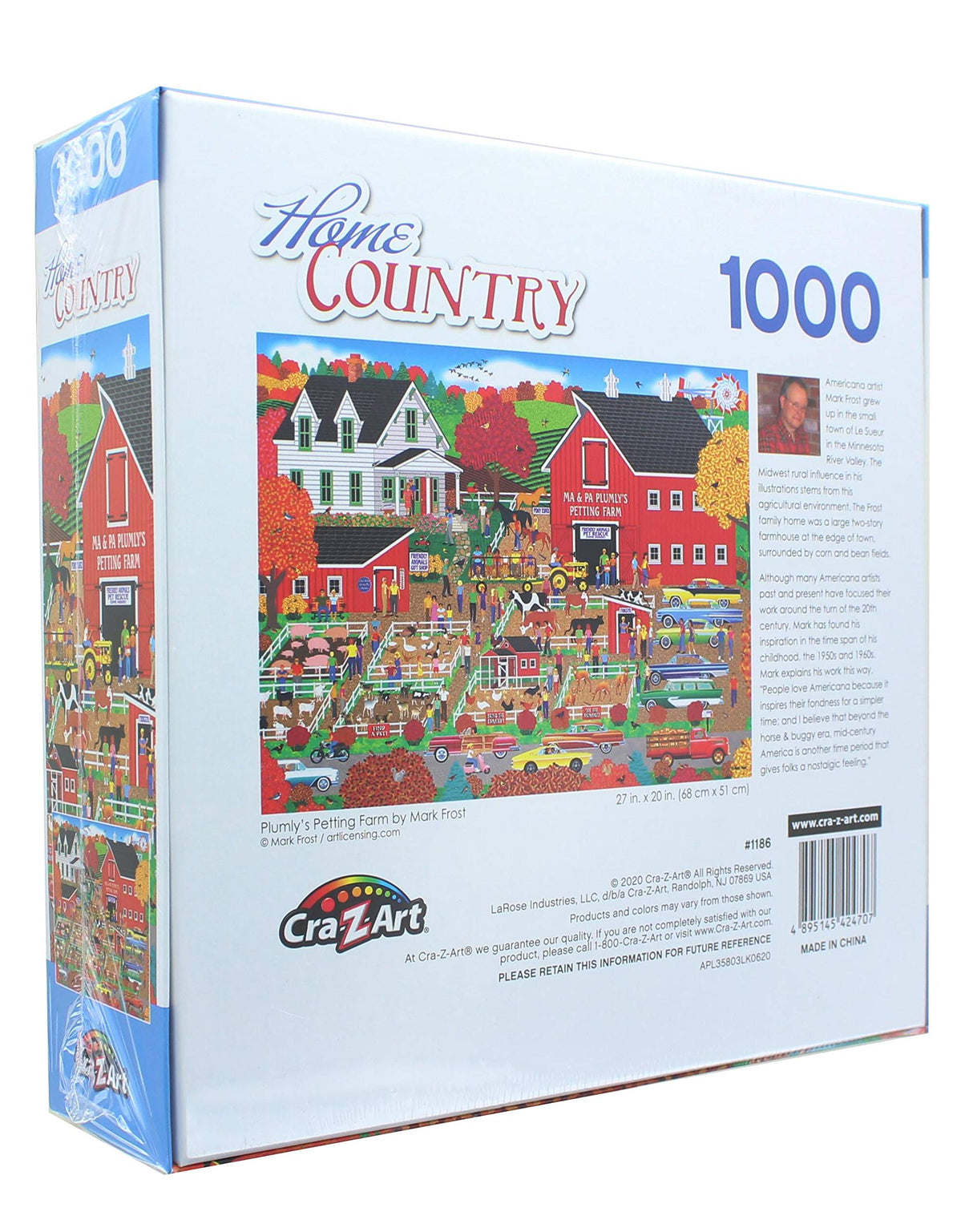 RoseArt - Home Country - Plumly's Petting Farm - 1000 Piece Jigsaw Puzzle for Adults RoseArt