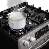 Kenmore Front Control Gas Range Oven with 5 Cooktop Burners, True Convection, Steam and Self Clean, Freestanding Stainless Steel Stove and Oven, 4.8 cu. ft. Capacity Kenmore