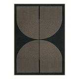 Lahome Modern Rainbow Easy Jute Carpet, Washable 5x7 Area Rugs for Living Room Patio Black Farmhouse Indoor Outdoor Rugs, Contemporary Natural Non Slip Floor Carpet for Office RV Backyard Lahome