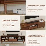 Syvella Mid Century Modern TV Stand for 55/60/65 inch TV, Farmhouse TV Stand, Fluted Entertainment Center with Storage, TV and Media Consol for Living Room (Dark Brown, 59") Syvella