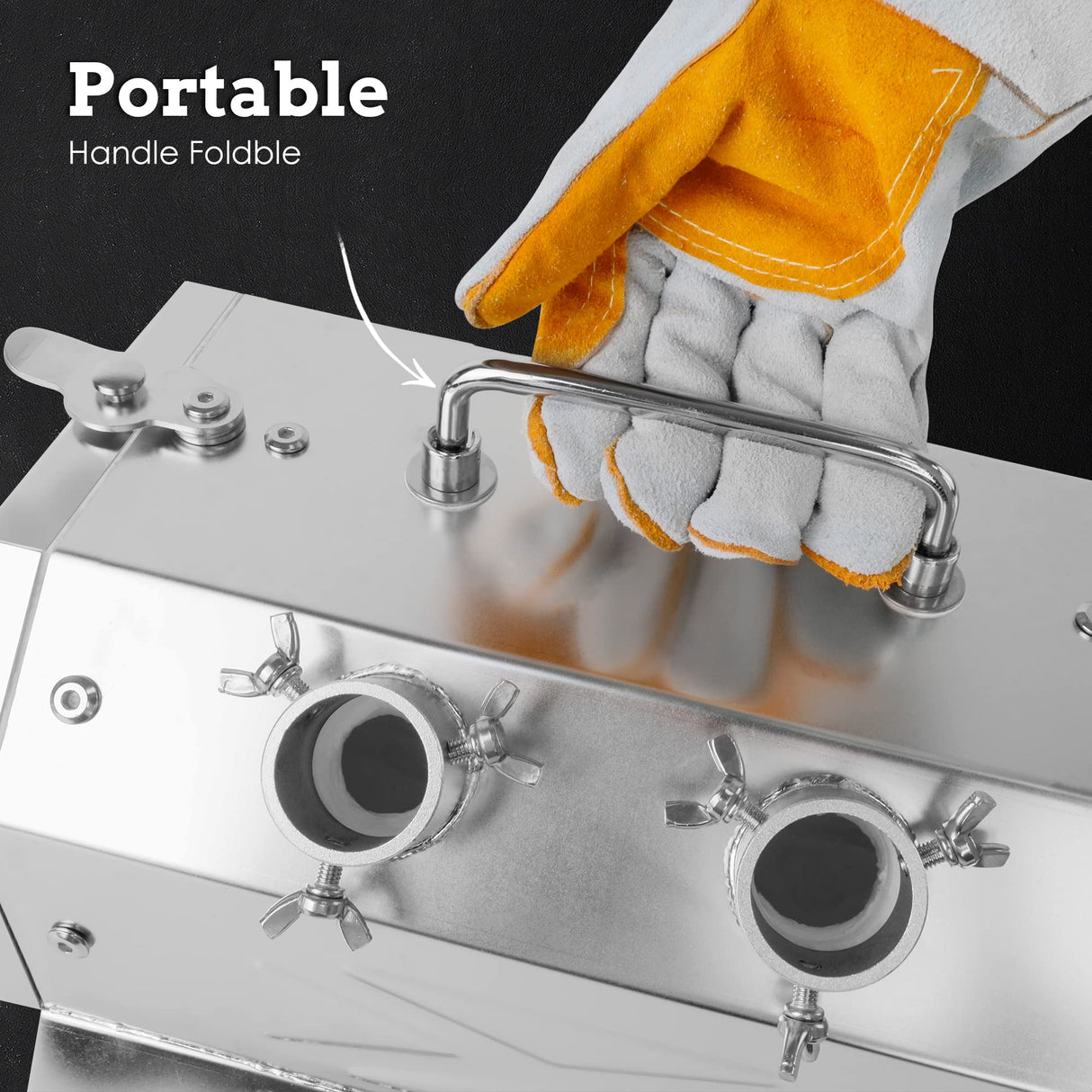 ATkrou Gas Propane Forge 2600°F,Double Doors,Large Capacity,Portable Equipment,Knife Making(Stainless Steel) Blacksmithing Farrier tool,Gas Welding Kits, Forge Kit GY200 ATkrou