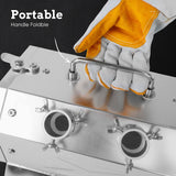 ATkrou Gas Propane Forge 2600°F,Double Doors,Large Capacity,Portable Equipment,Knife Making(Stainless Steel) Blacksmithing Farrier tool,Gas Welding Kits, Forge Kit GY200 ATkrou