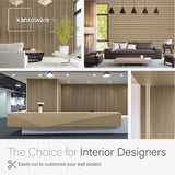 Kansoware Two Acoustic Wood Wall Veneer Slat Panels - Natural Oak | 94.49 x 12.6" Each | 16.54 sq ft. Coverage | Use for Soundproof Paneling, Interior Design, Outdoor Space, Van Restorations Kansoware