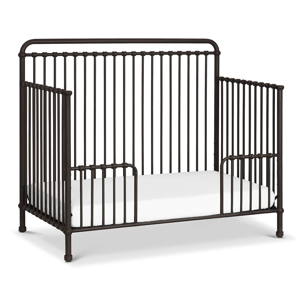 Namesake Winston 4-in-1 Convertible Metal Crib in Vintage Iron, Greenguard Gold Certified NAMESAKE