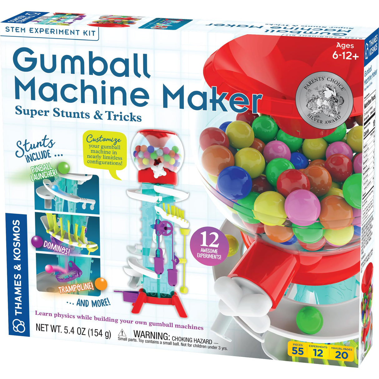 Thames & Kosmos Gumball Machine Maker Lab - Build Machines with Physics & Engineering Lessons | 12 Experiments | Make Your Own Gumball Machines | Includes Gumballs | Award Winner Thames & Kosmos