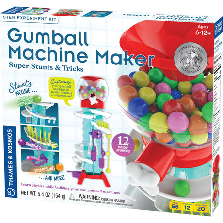 Thames & Kosmos Gumball Machine Maker Lab - Build Machines with Physics & Engineering Lessons | 12 Experiments | Make Your Own Gumball Machines | Includes Gumballs | Award Winner Thames & Kosmos