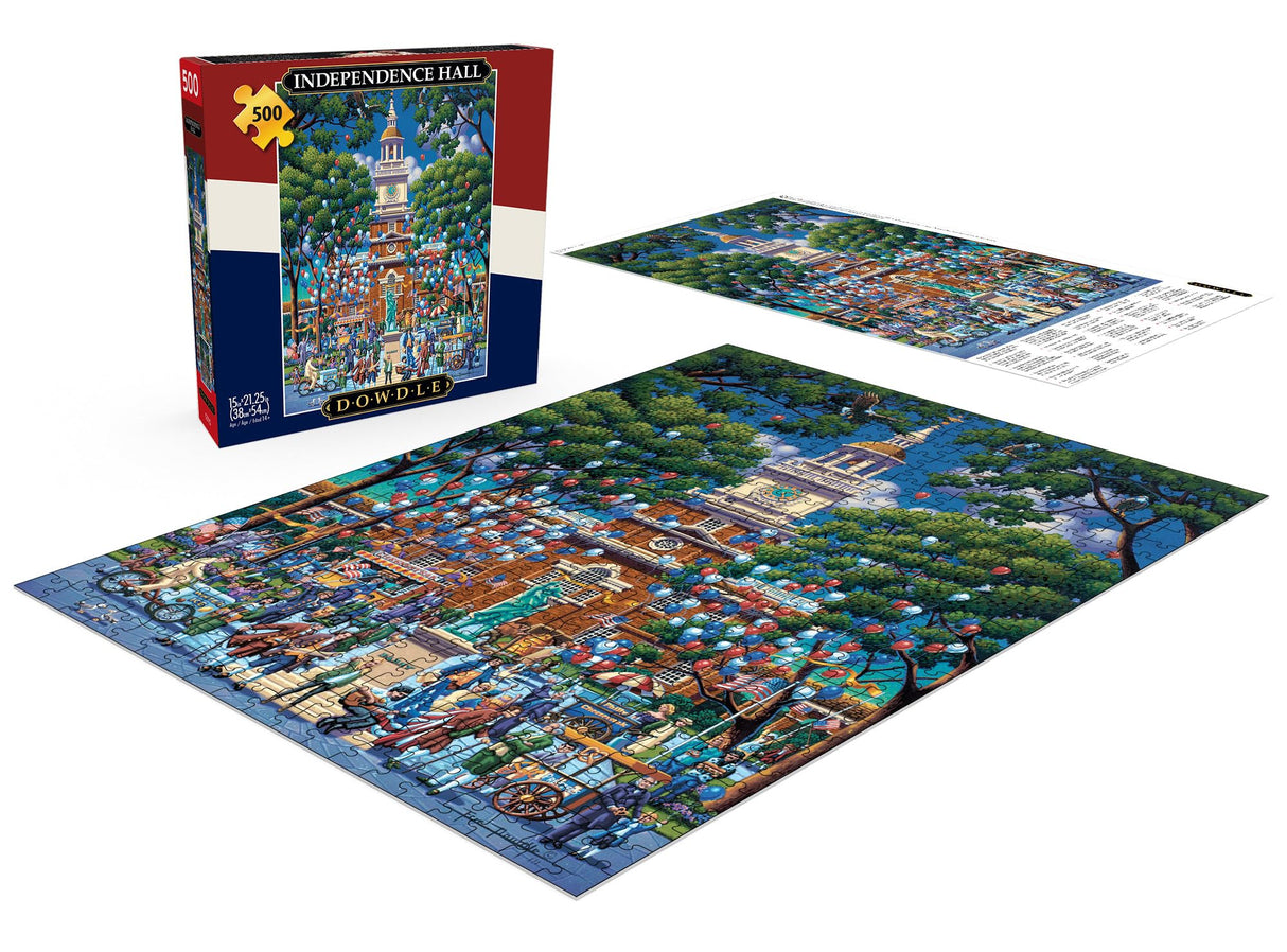 Buffalo Games - Eric Dowdle - Independence Hall - 500 Piece Jigsaw Puzzle for Adults -Challenging Puzzle Perfect for Game Nights - Finished Size is 21.25 x 15.00 Buffalo Games