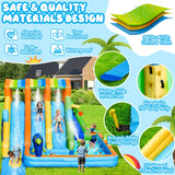 FBSPORT Inflatable Water Bounce House, Large Bounce Castle with 3 Slide for Kids, Inflatable Water Slide with Splash Pool, Climbing, Toss Rings, Basketball Hoop, Bouncy House for Outdoor Indoor FBSPORT