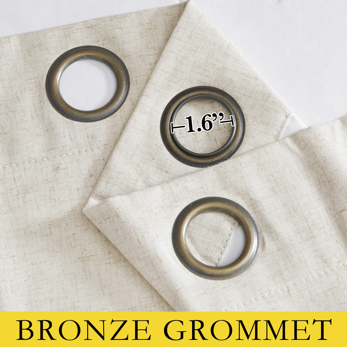 NICETOWN Natural 100% Blackout Linen Curtains 84 inch Long Burg for Living Room, 2 Panels, 52" Wide, Farmhouse Thick Completely Blackout Window Treatment Thermal Insulated Warm Drapes for Winter NICETOWN