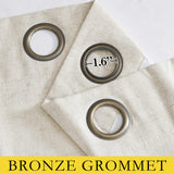 NICETOWN Natural 100% Blackout Linen Curtains 84 inch Long Burg for Living Room, 2 Panels, 52" Wide, Farmhouse Thick Completely Blackout Window Treatment Thermal Insulated Warm Drapes for Winter NICETOWN