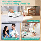 Heat Press Machine for T Shirts- 9x9 Heat Press Shirt Press Machine with Precise Temperature Control, Mini Heat Press for Hats, Dresses, Pillows, Tote Bags-Green LOLSSA