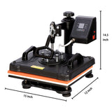 Nouva 5 in 1 Digital Sublimation Heat Press Machine 12x15 Inch - 360° Swing Away Shirt Press Machine, Multifunction Combo Heat Transfer Machine for T Shirts Hat Cap Mug Plate Nouva