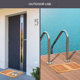 Bambüsi Premium Bamboo Bath Mat - Foldable Wood Shower Mat for Easy Storage, Non-Slip Bathroom Mat, Versatile for Indoor and Outdoor Use, Ideal Floor Mat for Spa, Sauna, Pool, 24" x 18" Bambüsi