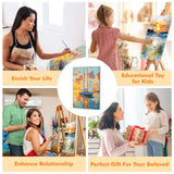 Bowetile 2 Pack Landscape Paint by Numbers for Adults Beginners Framed, Beach Adults' Paint-by-Number Kits, Easy Adult Paint by Number Kits on Canvas, Acrylic Number Painting for Home Decor, 8x12in Bowetile