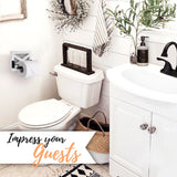 Autumn Alley White Farmhouse Toilet Paper Holder Wall - Farmhouse Bathroom Decorative Accessories Country - White Washed Wood, Galvanized Metal & Matte Black Metal - Adds Rustic Bathroom Charm Autumn Alley