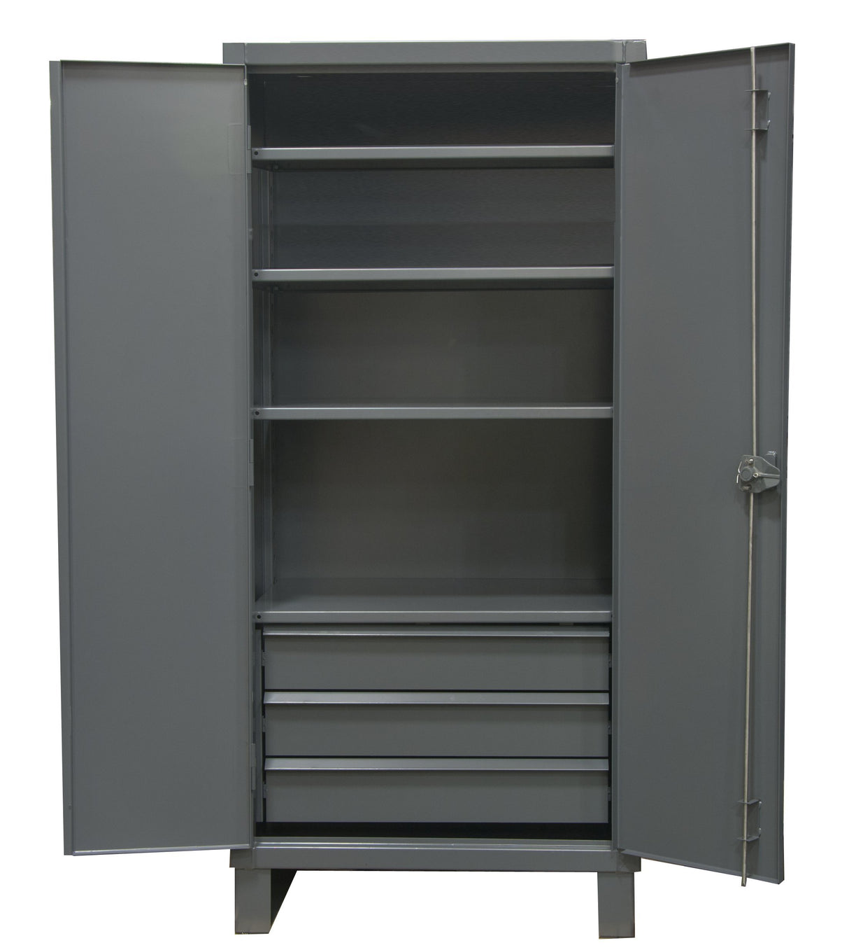 Durham Extra Heavy Duty Welded 12 Gauge Steel 3 Drawers Cabinet, HDCD243678-3B95, 1900 lbs Shelf Capacity, 24" Length x 36" Width x 78" Height, 4 Durham