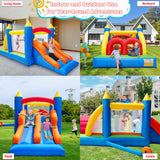 HuaKastro 16.3x7.2FT Kids Inflatable Obstacle Bounce House with Dual Racing Slides, Crawl Tunnels, Climbing, Obstacles, Jumping All in One Castle Great for Children's Outdoor Party - with Blower HuaKastro