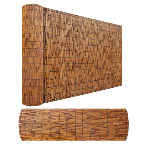 Bamboo Screen Fencing 1 2 3 4 5 6 Feet High Natural Porch Screening Rolls Balcony Privacy Screen Sun Shade for Outdoor Old Fence Patio Backyard Divider Decorative Sturdy & Straight Easy to Cut Uveteniy