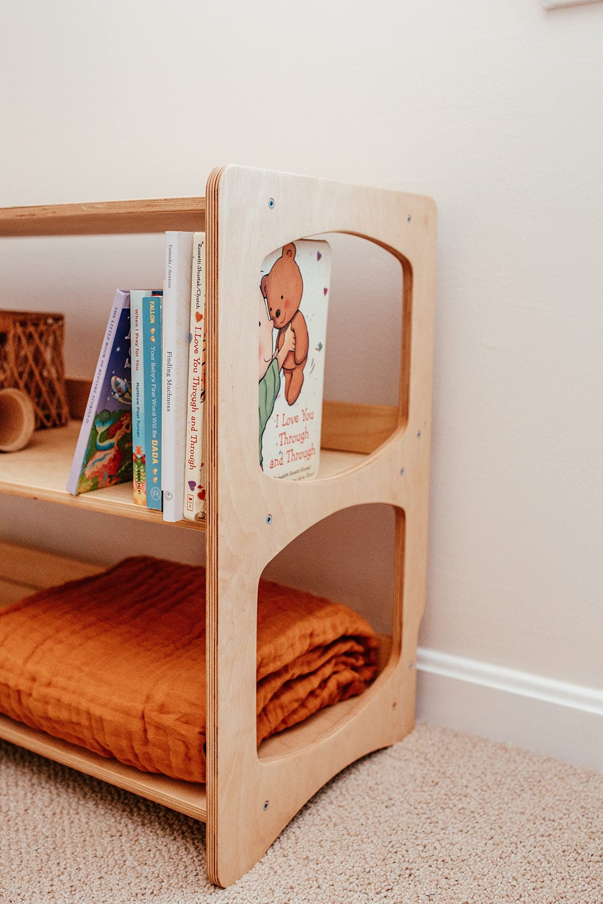 WOOD&ROOM Montessori-inspired Toy and Book Organizer for Kids Room Shelf Home | Sturdy and Safe Bookcase for Toys and Books (Shelf 3) WOOD&ROOM
