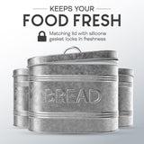 Amici Home, , Rustic Kitchen Galvanized Metal Bread Storage Bin, 288 oz, Gray Amici Home
