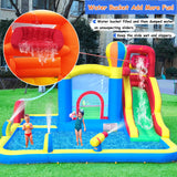 Baralir Inflatable Bounce House with Water Slide – Backyard Inflatable Water Park with 4 Sprinklers, 2 Splash Pools, Fits 5 Kids, Perfect for Summer Fun & Cooling Down Baralir