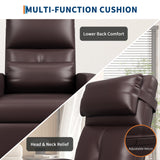 GarveeHome Power Recliner Chair - Heat and Massage, Adjustable Electric Recliner Ergonomic PU Leather Single Sofa, Tall Back, Padded Seat, Home Theater Seating for Living Room GarveeHome
