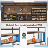 DurayLoly 59.8"W Garage Shelving 72"H Storage Shelves 2750LBS Metal Shelving Heavy Duty Garage Shelves Adjustable 5 Tier Metal Shelf for Basement Warehouse Pantry Supermarket 59.8"W x 24"D x 72"H DurayLoly