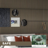 HOMCOM 4 Pack 3D Faux Wood Wall Panels, 24" x 24" Sound Absorbing Acoustic Panels, Wood Slat Wall Panels for Interior Wall Decor, Ceiling, Walnut HOMCOM