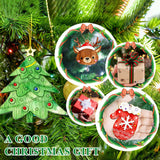 SPOKKI 108PCS Wooden Christmas Ornaments Unfinished to Paint, 12 Styles DIY Blank Wood Slices for Crafts, Christmas Tree Hanging Decorations, Holiday DIY Art Craft Kit for Kids and Adults SPOKKI