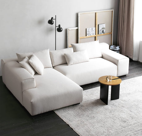 Acanva Modern Oversized Modular L Shaped Sectional Sofa Set for Living Room, Minimalist Style Comfy 4-Seat Corner Couch, Left Chaise, Wool-Like Acanva