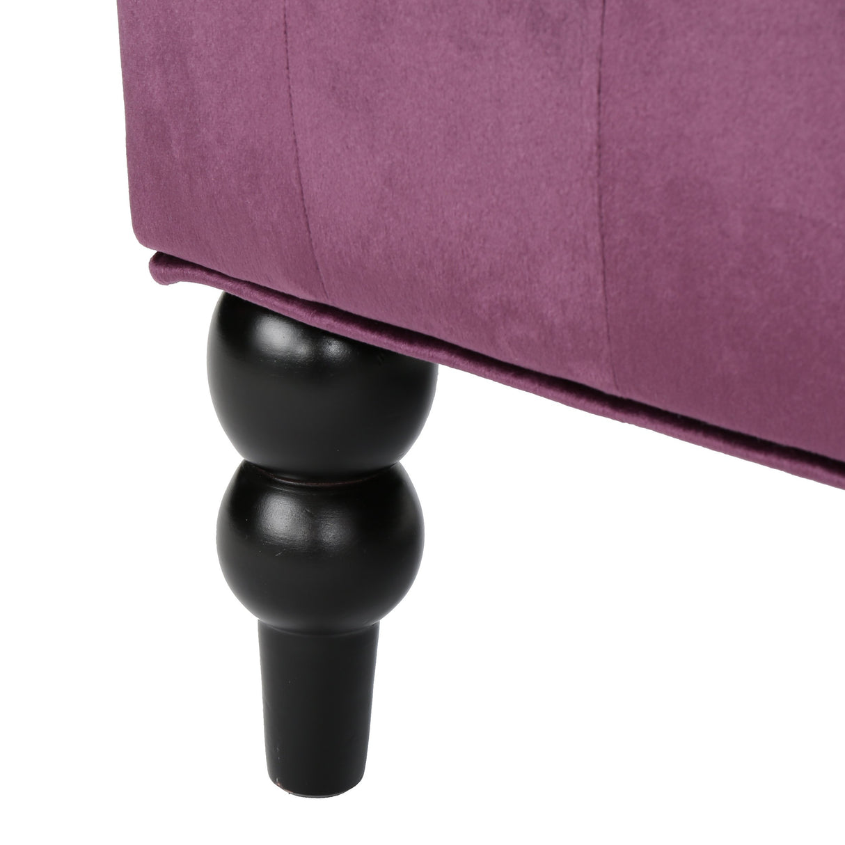 Christopher Knight Home GDFStudio Leona Modern Glam Tufted Velvet Wingback Loveseat, Raisin and Dark Brown GDFStudio