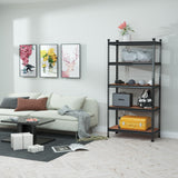 WORKPRO 5-Tier Metal Storage Shelving Unit, 36”W x 18”D x 72”H, Adjustable Storage Rack Heavy Duty Shelf with Particle Board, 4000 lbs Load Capacity (Total) for Garage Warehouse, Black/Silver WORKPRO