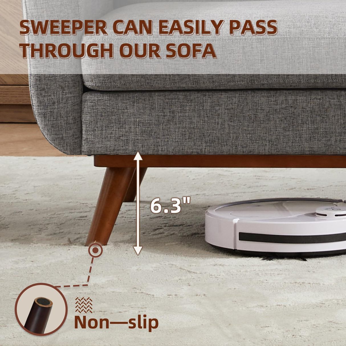 Kingfun 65.2" W Loveseat Sofa, Mid Century Modern Decor Love Seat Couches for Living Room, Button Tufted Upholstered Furniture, Solid & Easy to Install Small Couch for Bedroom Office Apartment, Grey Kingfun