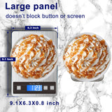 hito 22lb Food Scale, Digital Kitchen Scale with Type-C & Battery Dual Charging, 1g/0.1oz Precision, Waterproof LCD Display, Stainless Steel & Tempered Glass for Cooking, Baking (Ash Silver) HITO